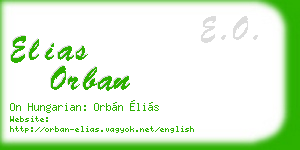 elias orban business card
