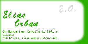 elias orban business card
